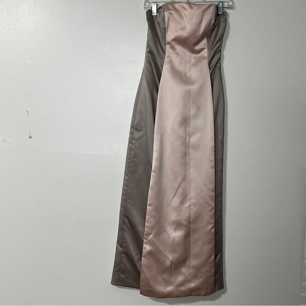 Kathlin Argiro Atelier Pewter & Blush Pink Long Formal Evening Formal Gown